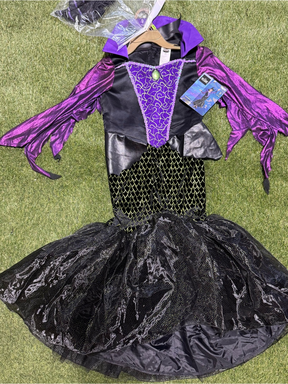 Disney Girls Maleficent Costume Dress M(8/10)